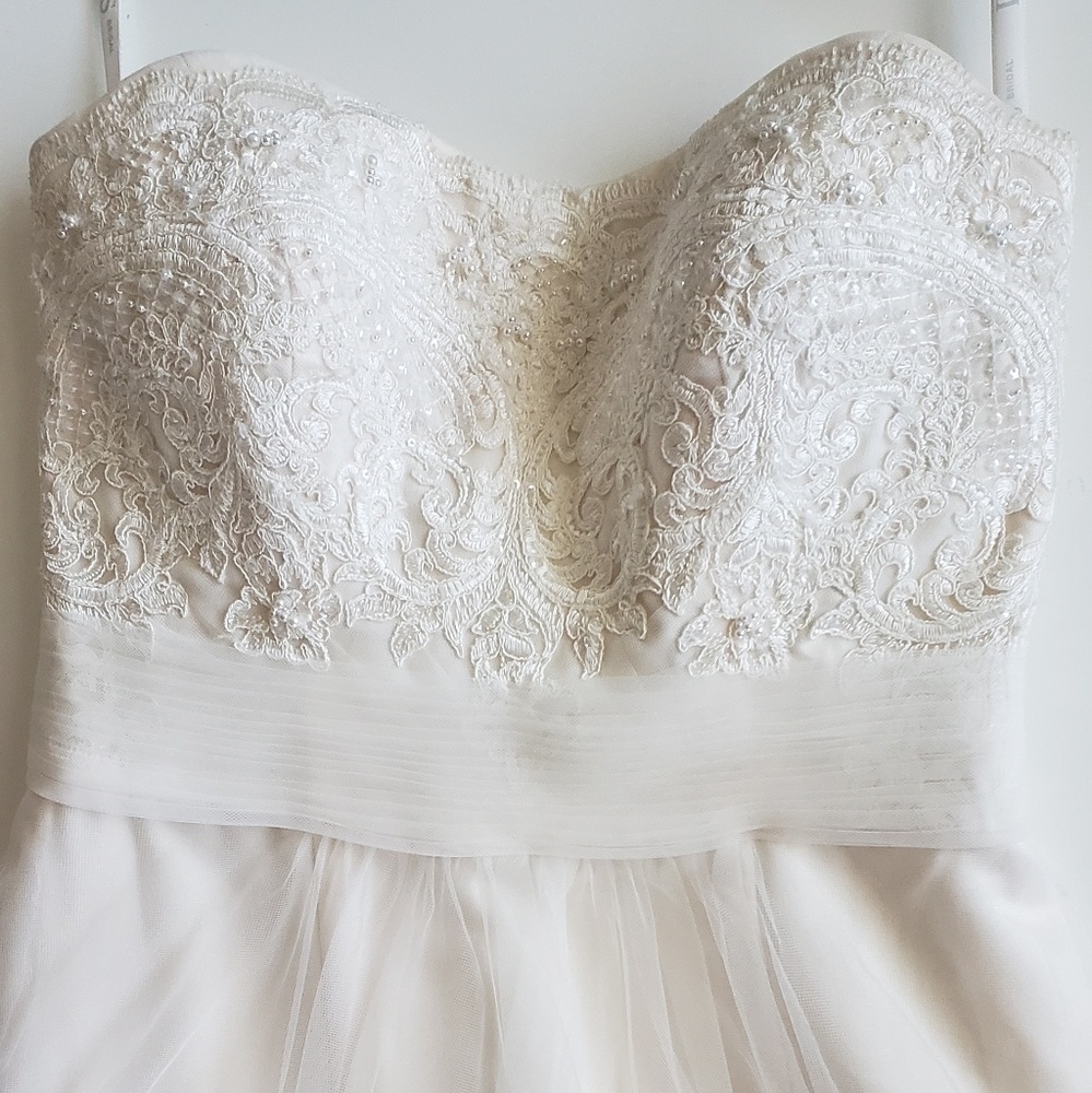 David's Bridal Ivory Wedding Gown